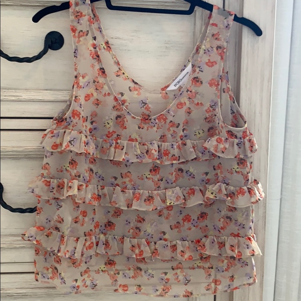 BCBG frill top